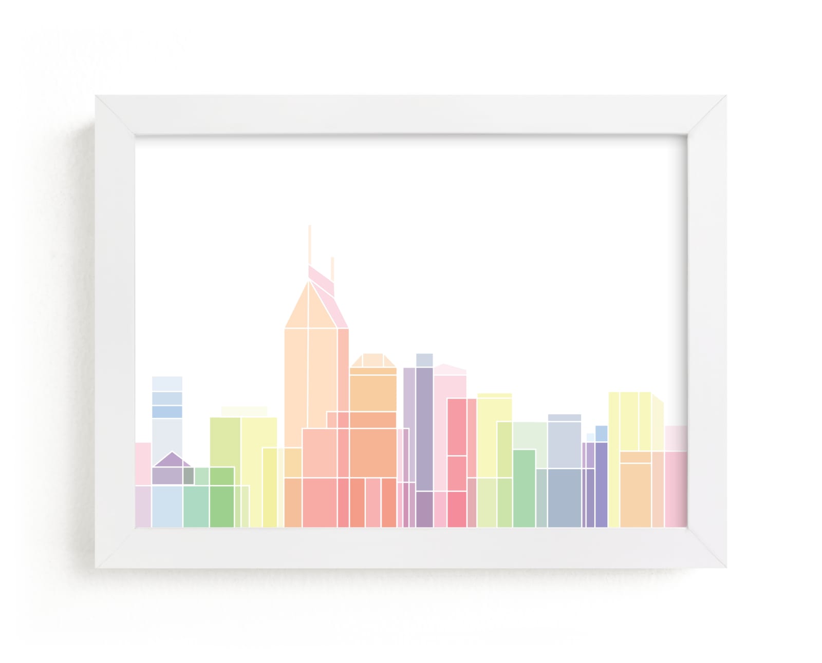 "Nashville Sky Lines" - Art Print by Jessie Steury in beautiful frame options and a variety of sizes.