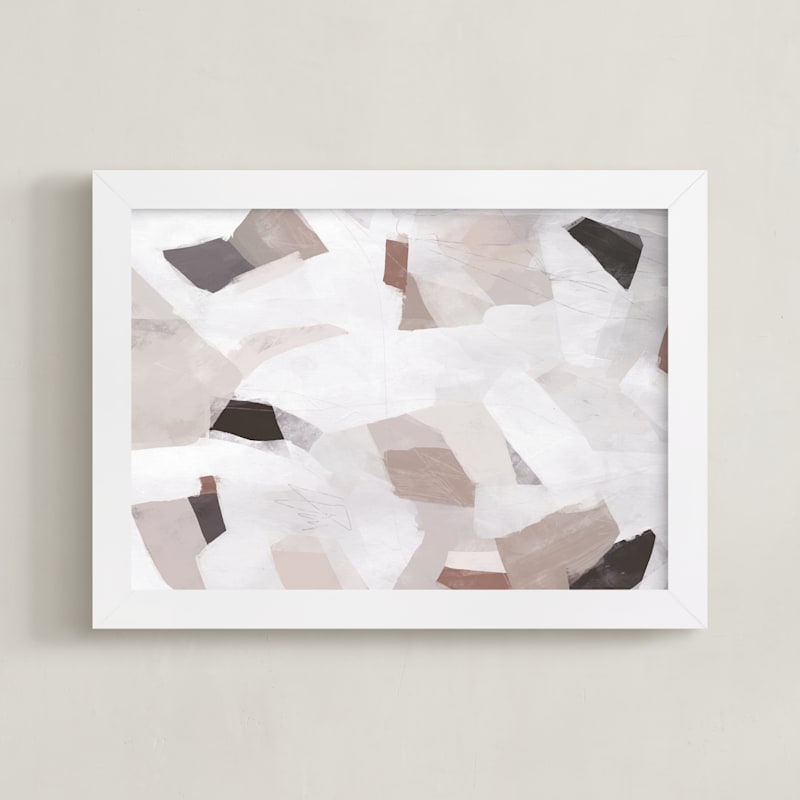 "Sierra Abstraction 3" - Art Print in Terracotta Rose by Melanie Severin - Framed