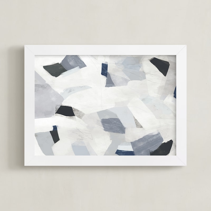 "Sierra Abstraction 2" - Art Print in Navy by Melanie Severin - Framed