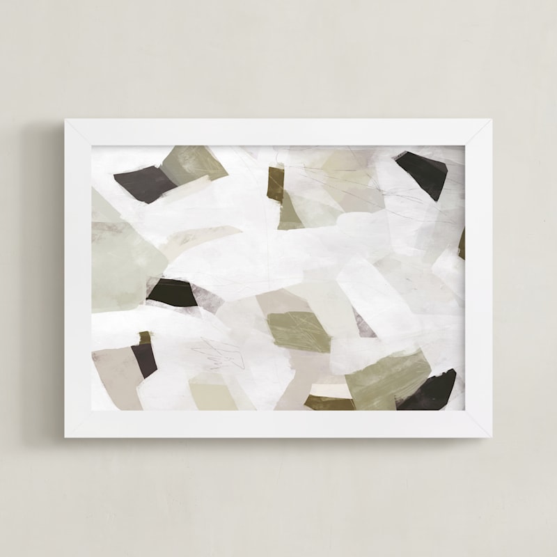 "Sierra Abstraction 4" - Art Print in Sage by Melanie Severin - Framed