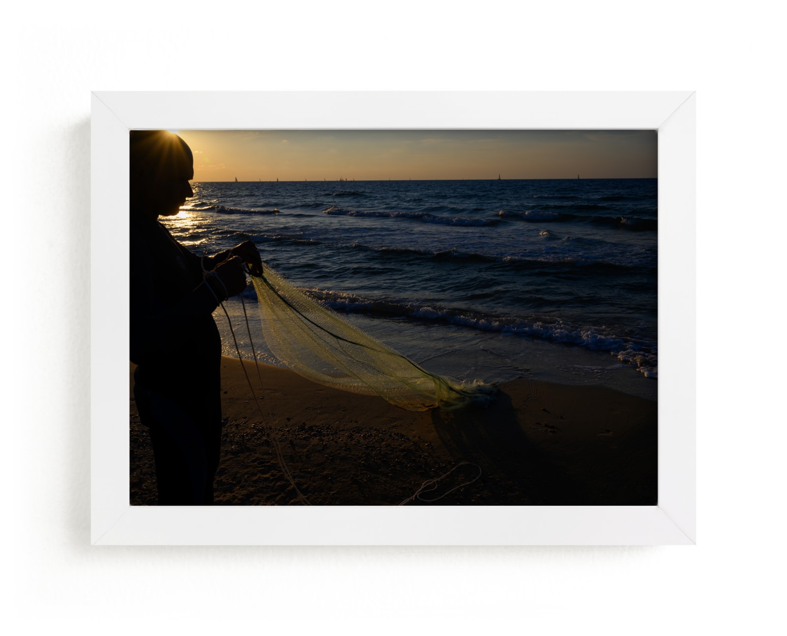 "The fisherman III" by Tal Paz-Fridman in beautiful frame options and a variety of sizes.