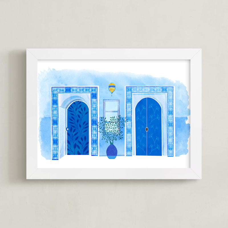 "Morocco's Blue City" by Kristian Gallagher in beautiful frame options and a variety of sizes.