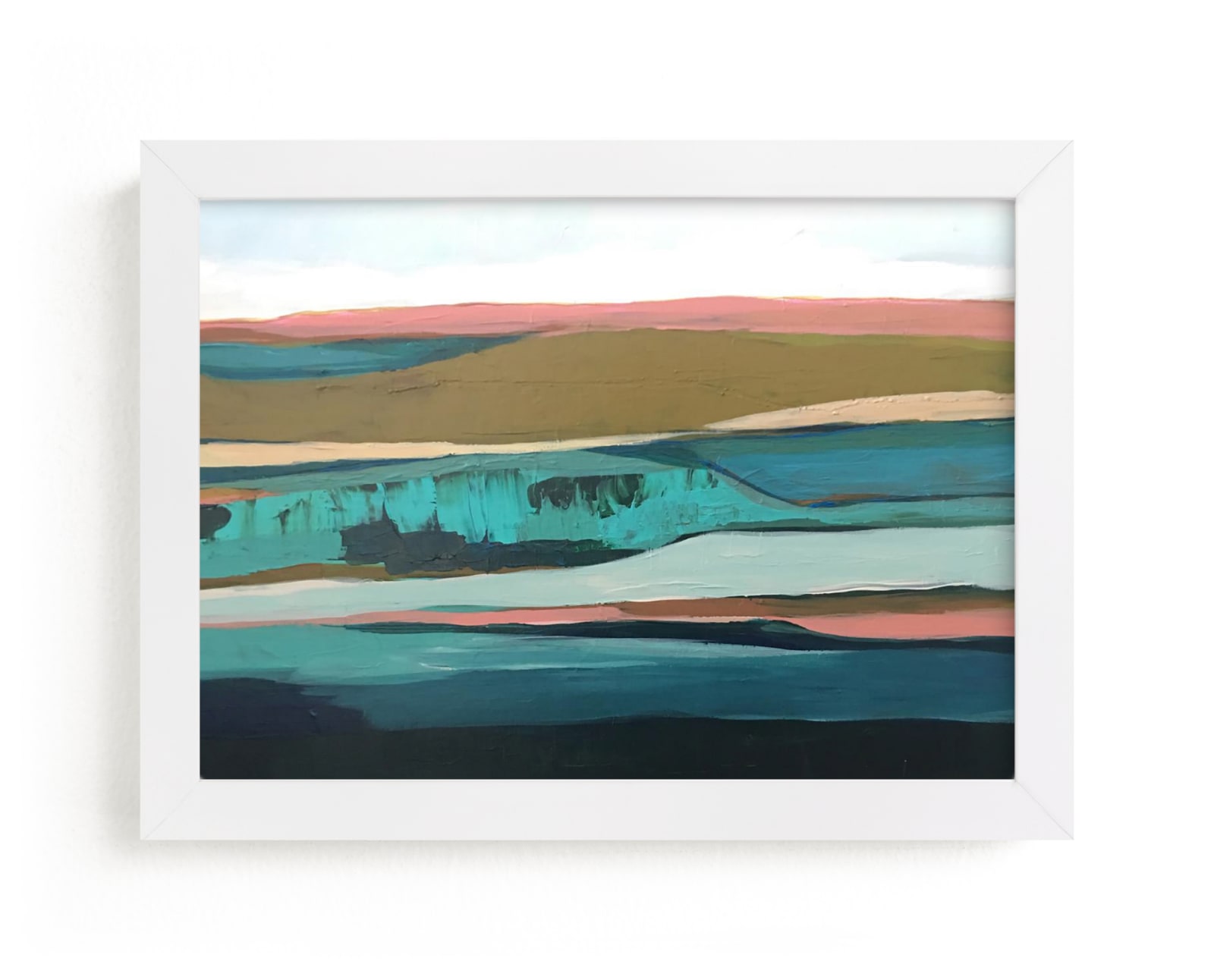"Pink California Seascape" by Caryn Owen in beautiful frame options and a variety of sizes.