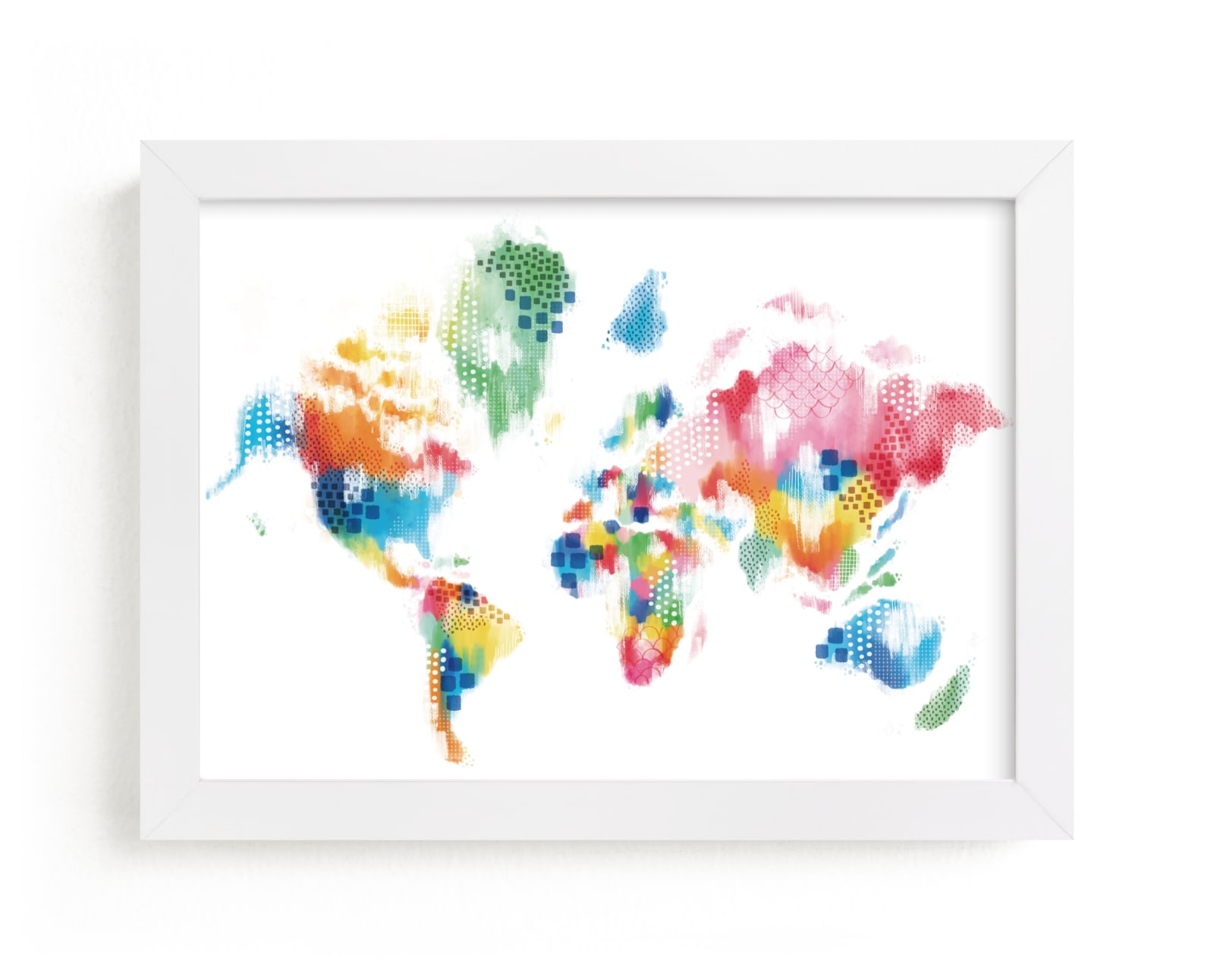 "Abstract World Map" by Jessie Steury in beautiful frame options and a variety of sizes.