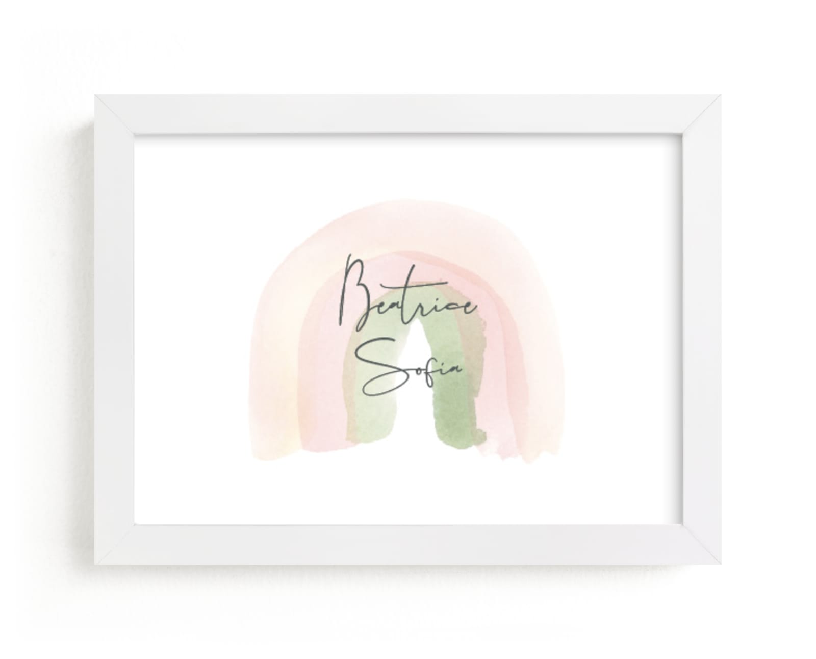 "Watercolor miracle" - Custom Open Edition Nursery Art Print by Stacey Meacham in beautiful frame options and a variety of sizes.