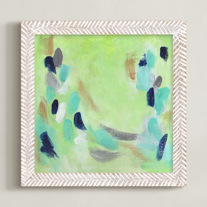 "Midas Touch" - Art Print in Light Green by Rebecca Pollard - Framed