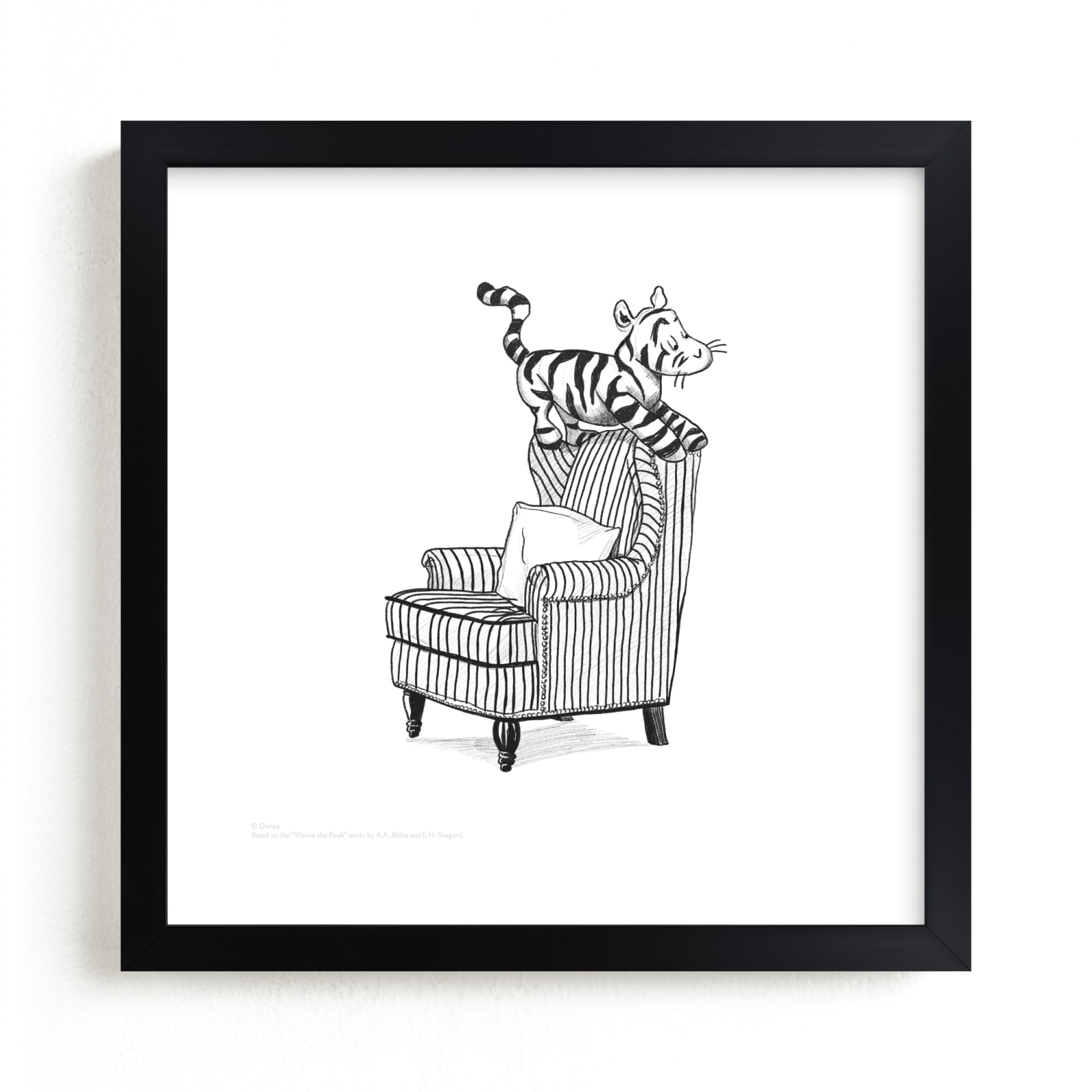"Tigger Lounging from Disney's Winnie The Pooh" - Limited Edition Art Print by Stefanie Lane in beautiful frame options and a variety of sizes.