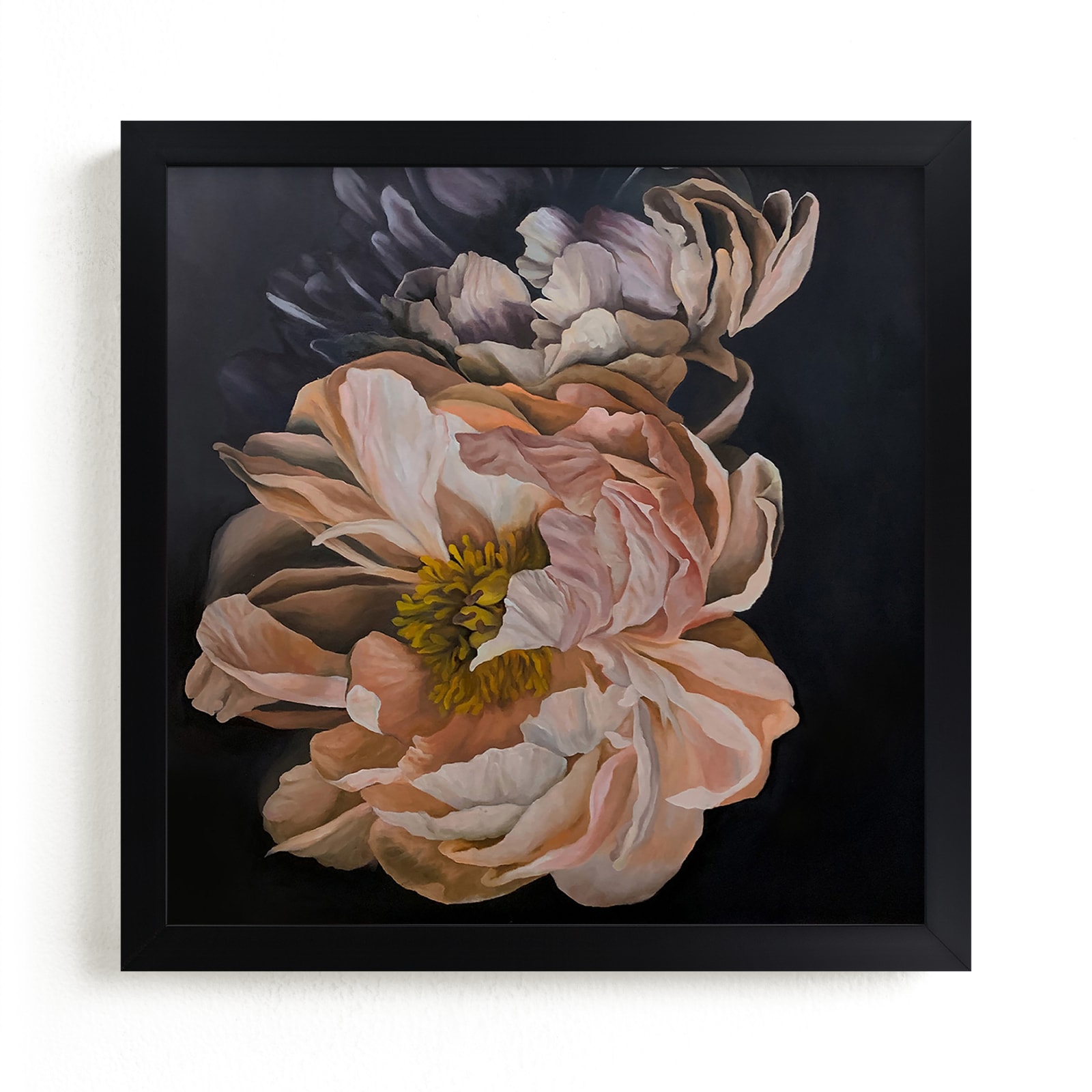 "two peonies" - Limited Edition Art Print by Sami Jacq in beautiful frame options and a variety of sizes.