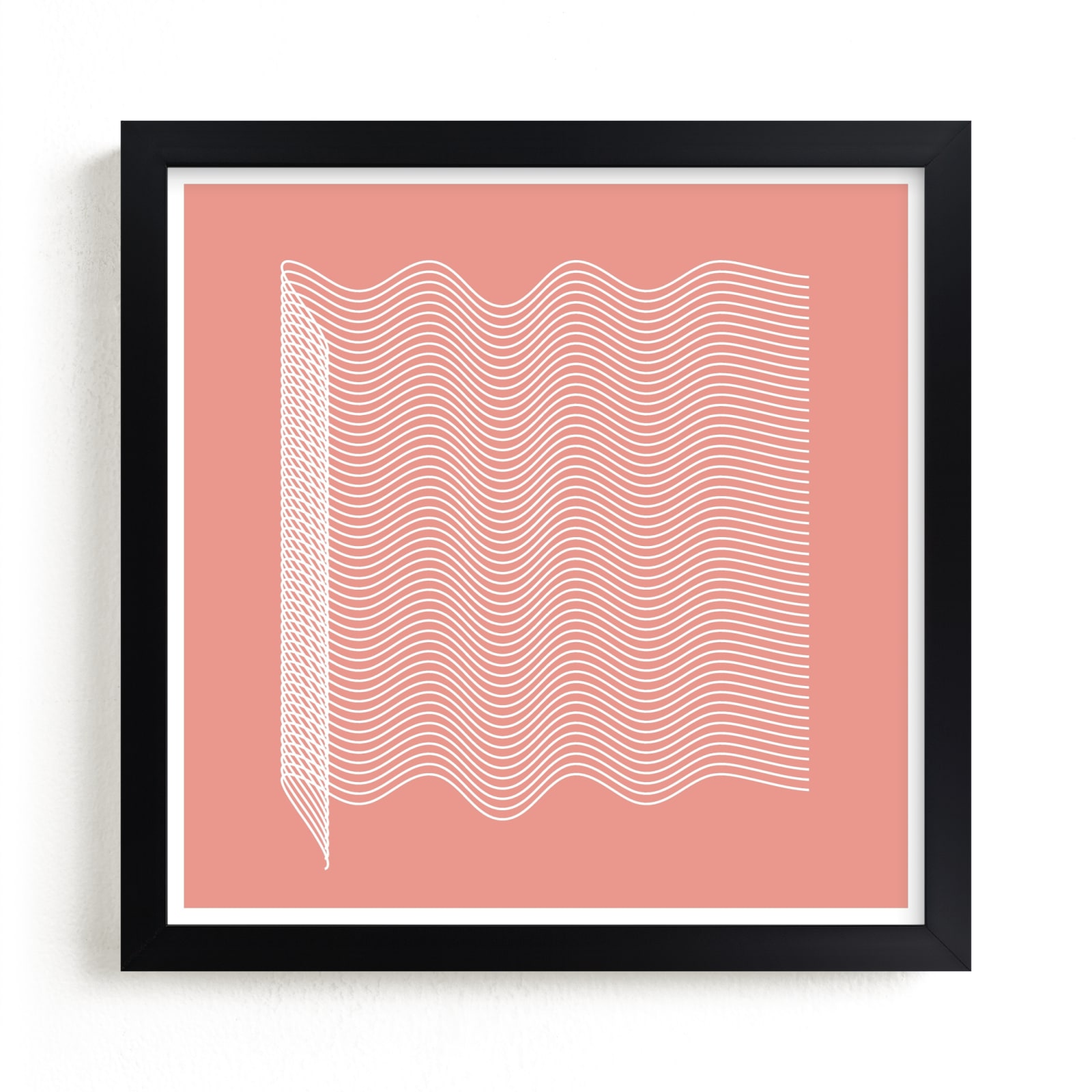 "pink and lines mid" - Limited Edition Art Print by Marco Berrios in beautiful frame options and a variety of sizes.