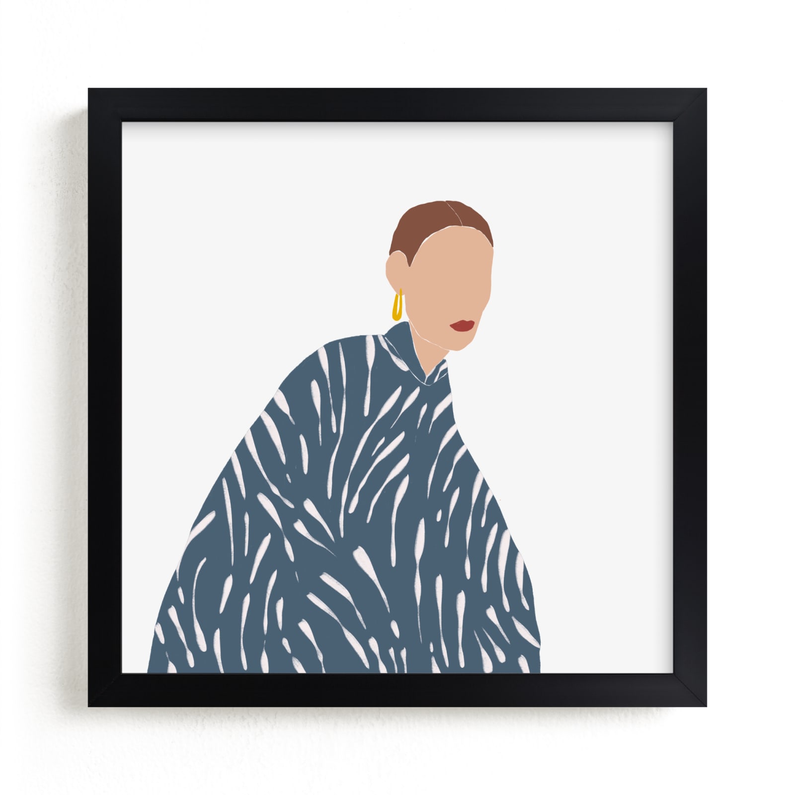 "A girl with a coat" - Limited Edition Art Print by Efrat Ofek in beautiful frame options and a variety of sizes.
