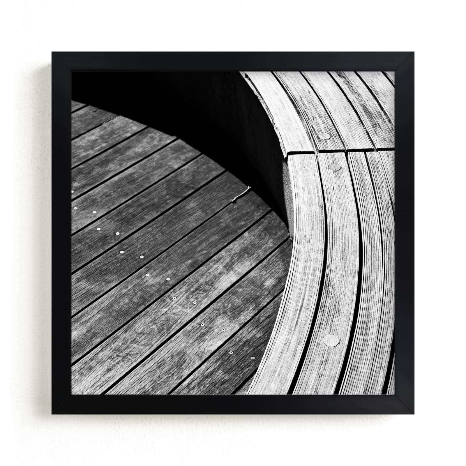 "Curve Bench Geometric IIII" - Limited Edition Art Print by Van Tsao in beautiful frame options and a variety of sizes.