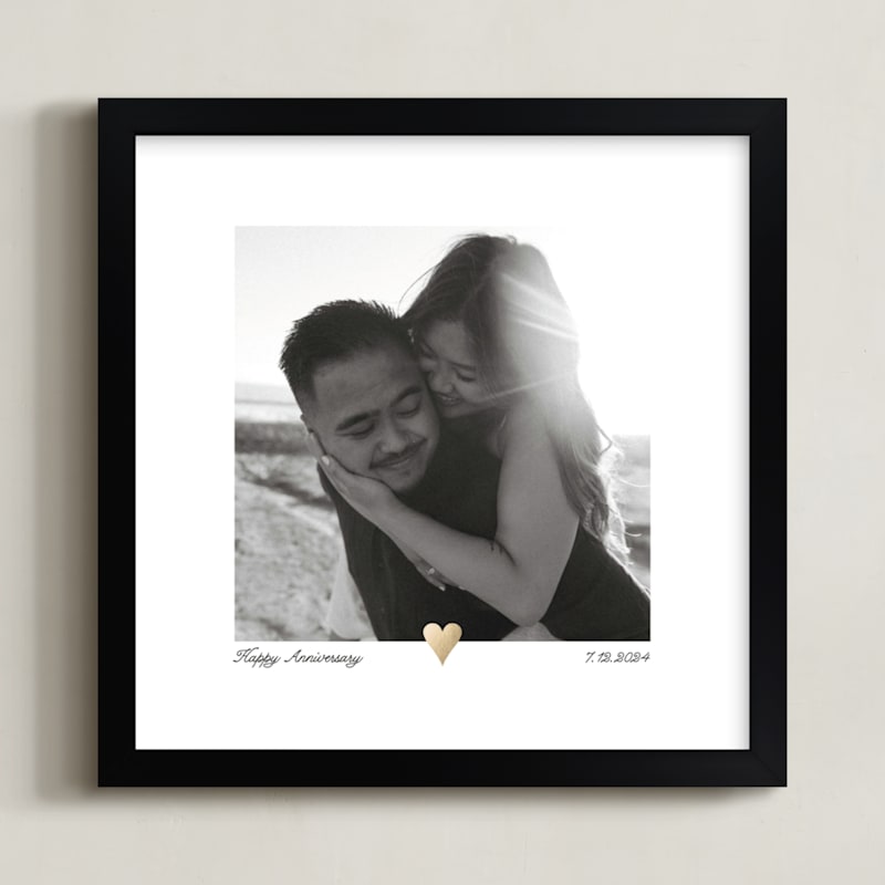 "With a Heart: Square Foil Framed Photo" - Foil-pressed Photo Art by Laura Hamm in beautiful frame options and a variety of sizes.