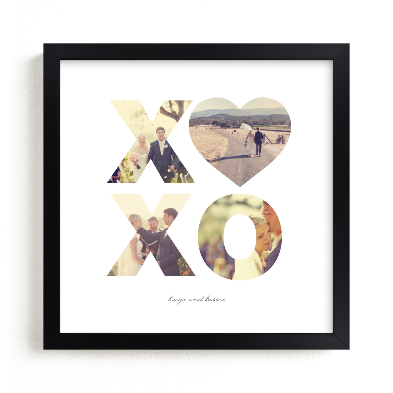 "Hugs and Kisses" - Custom Photo Art by Carolina Carezis in beautiful frame options and a variety of sizes.