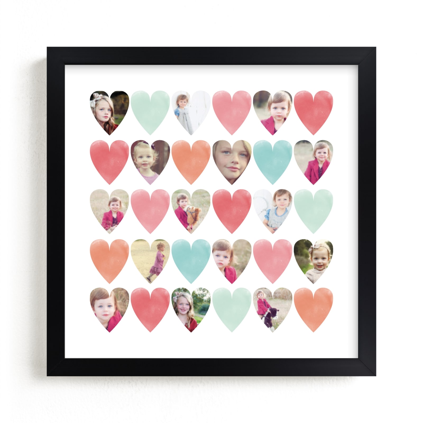"Watercolor Hearts" - Custom Photo Art Print by Grace Kreinbrink in beautiful frame options and a variety of sizes.