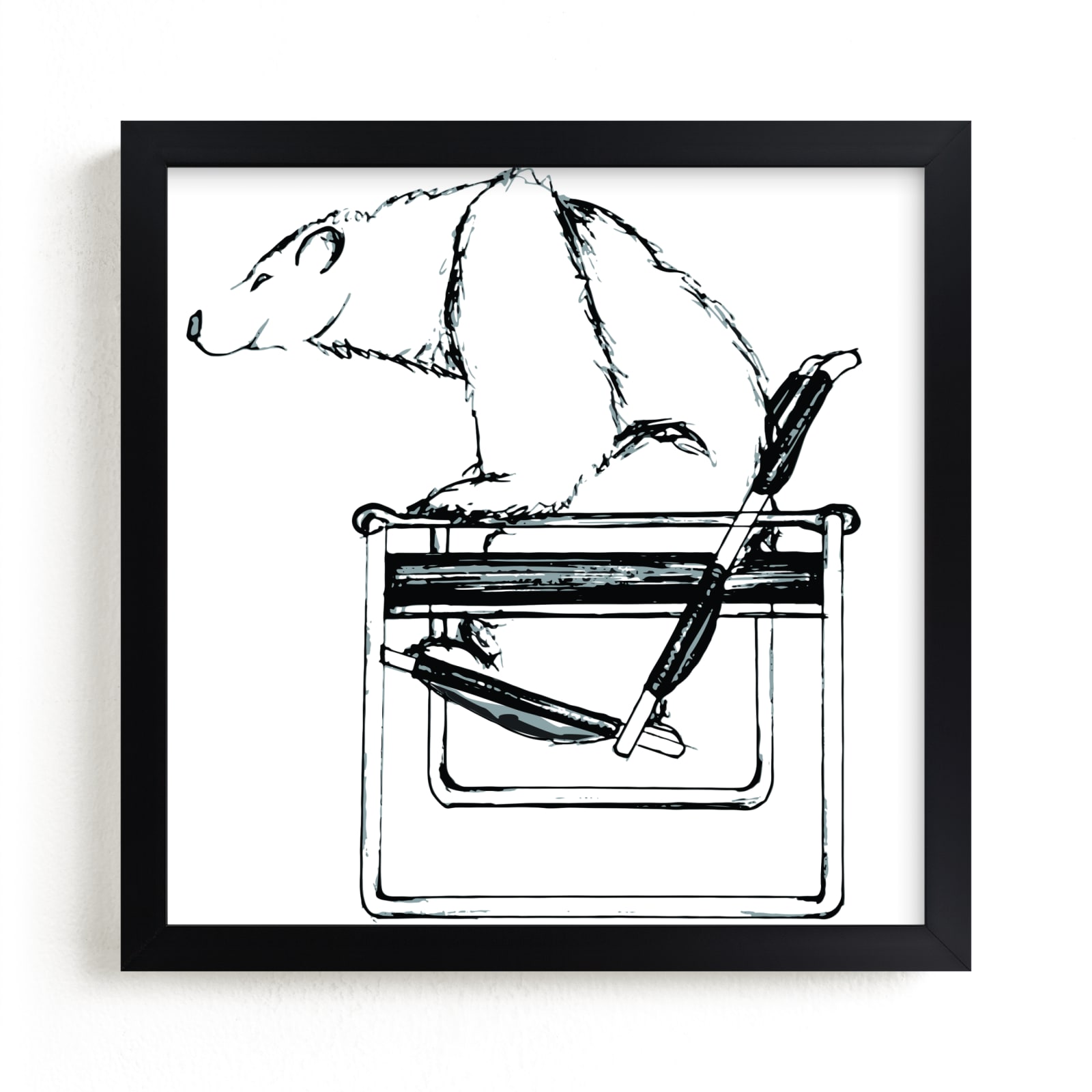 "Wassily Chair Bear" - Limited Edition Art Print by Flume Design in beautiful frame options and a variety of sizes.