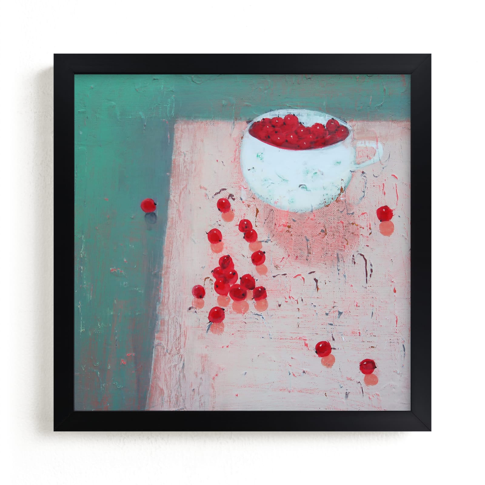 "Berries in a Cup" - Limited Edition Art Print by Ayna Paisley in beautiful frame options and a variety of sizes.