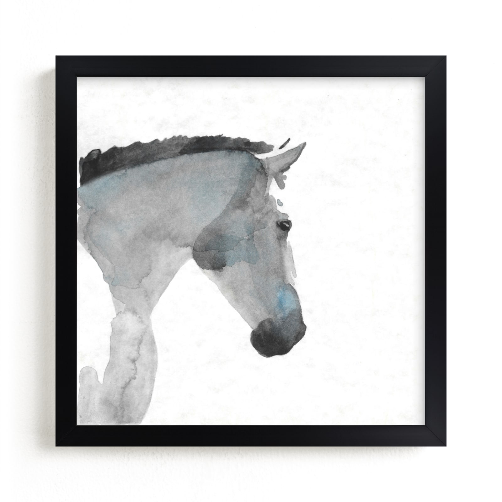 "White Stallion in Profile" - Limited Edition Art Print by Stephanie Toral in beautiful frame options and a variety of sizes.
