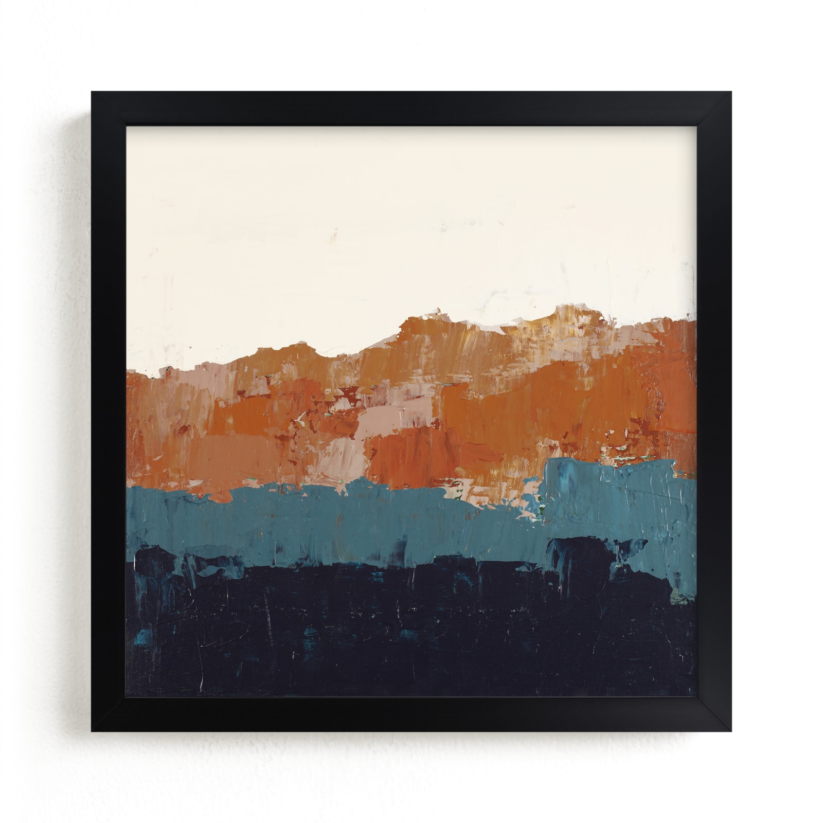 "Abstract Color Study Blue and Orange" - Limited Edition Art Print by Caryn Owen in beautiful frame options and a variety of sizes.