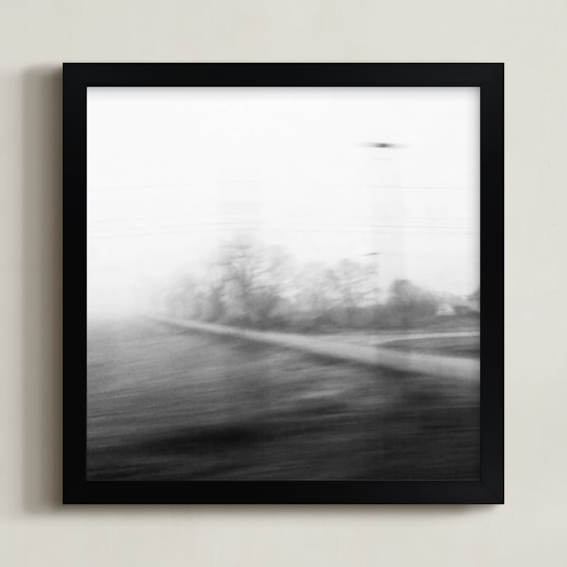 "Motion  Series 1" - Art Print in Rail Gray by Sally M. Olivier - Framed