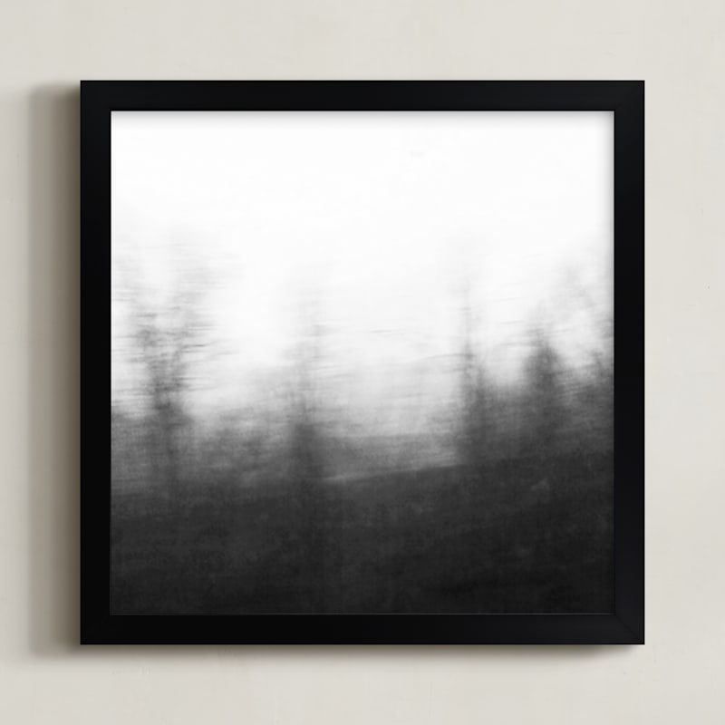 "Motion Series 2" - Art Print in Rail Gray by Sally M. Olivier - Framed