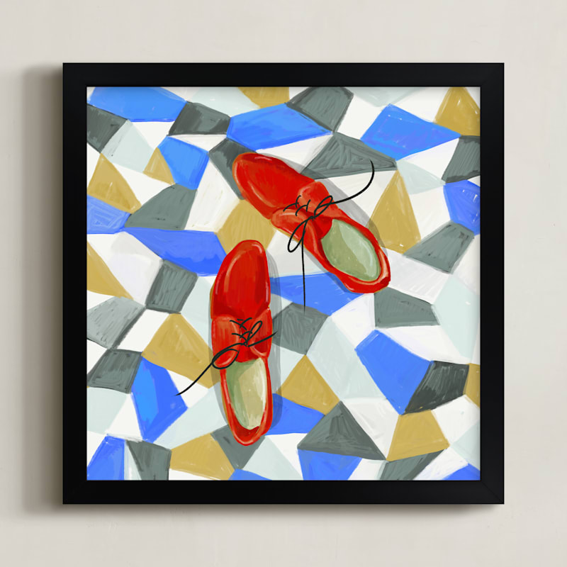 "Shoes on tile" - Limited Edition Art Print by Zoe Pappenheimer in beautiful frame options and a variety of sizes.