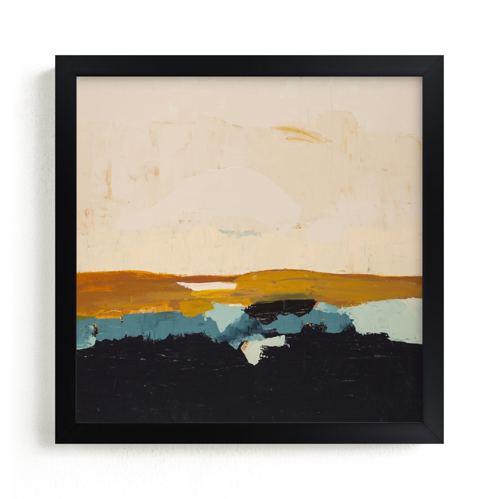 "Yellow Seascape" - Open Edition Fine Art Print by Caryn Owen in beautiful frame options and a variety of sizes.