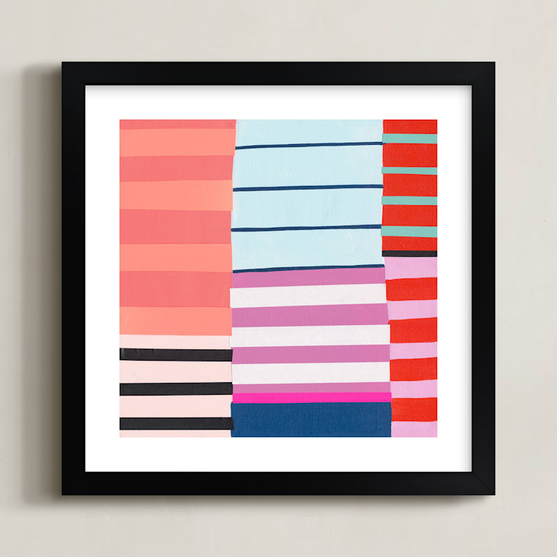 "Coral, Blue and Purple Too" - Limited Edition Art Print by Katie Craig in beautiful frame options and a variety of sizes.