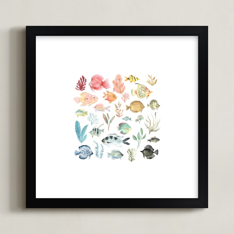 "Tropical Fish" - Limited Edition Art Print by Emilie Simpson in beautiful frame options and a variety of sizes.