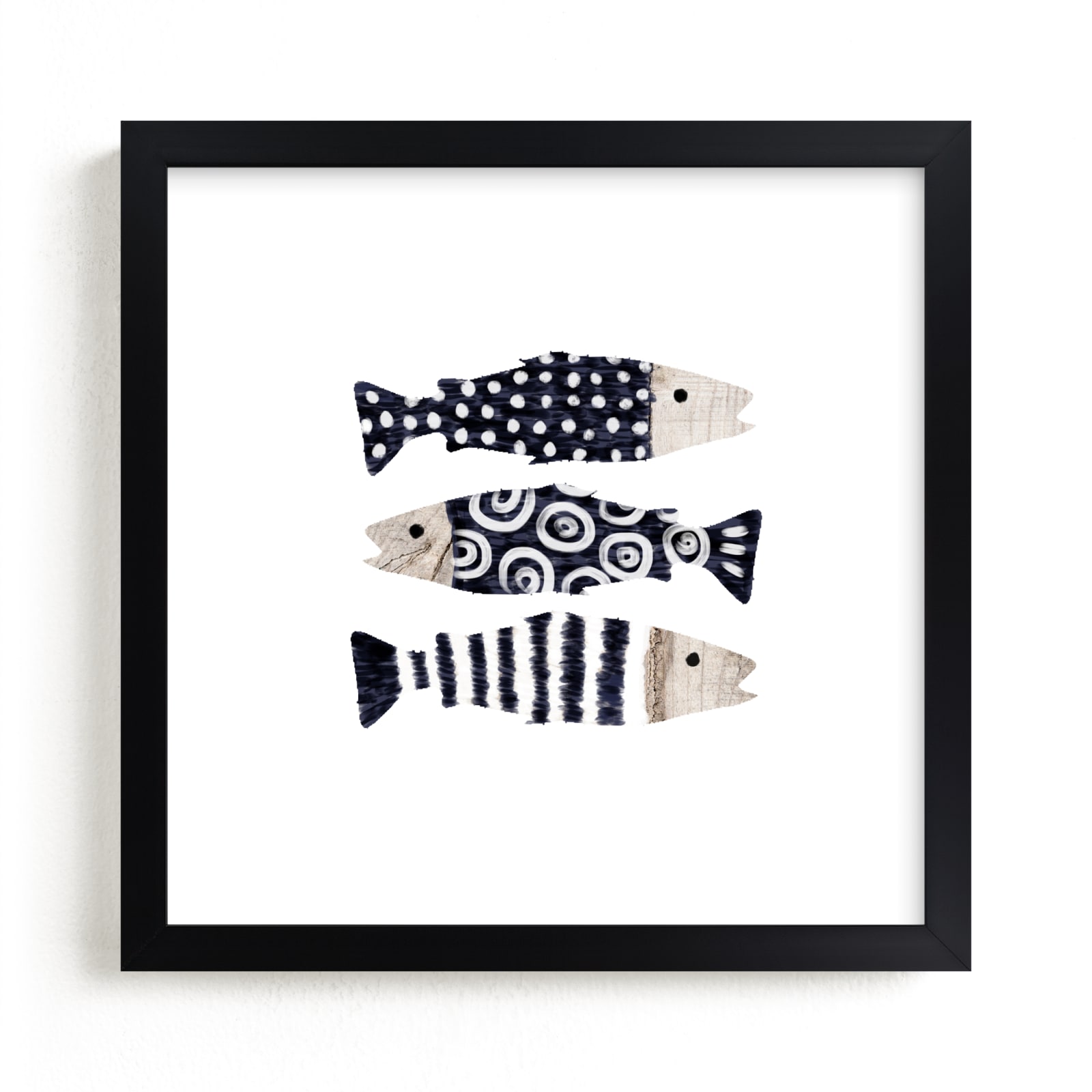 "Wooden Fishes" - Limited Edition Art Print by iamtanya in beautiful frame options and a variety of sizes.