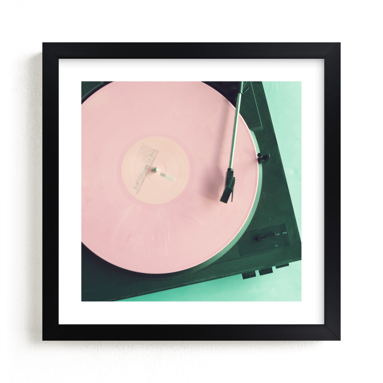 "The Pink Record" by Caroline Mint in beautiful frame options and a variety of sizes.