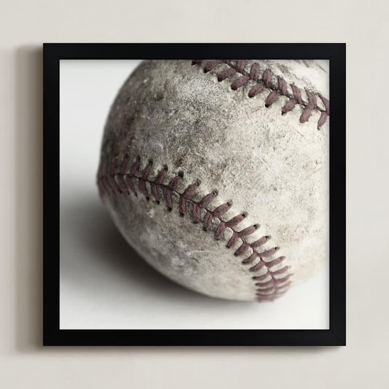 "Catch" - Art Print in antique leather by Karen Kaul - Framed