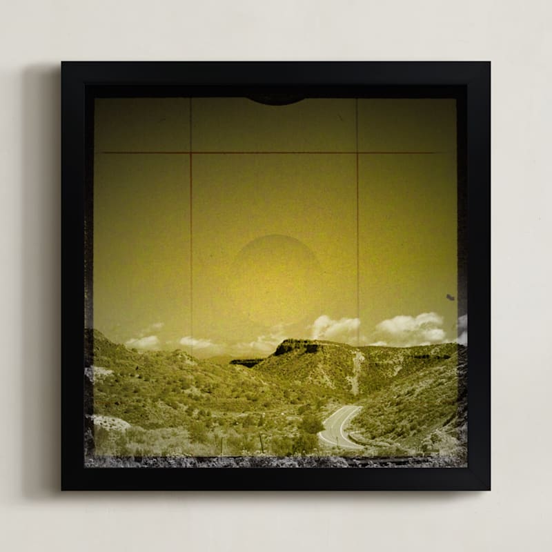 "The Road We Travel Six" - Art Print in Gold by Melissa Thomas - Framed