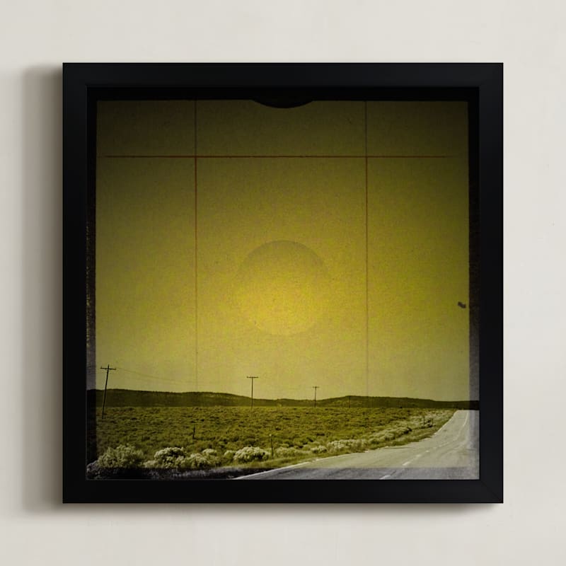 "The Road We Travel Two" - Art Print in Gold by Melissa Thomas - Framed