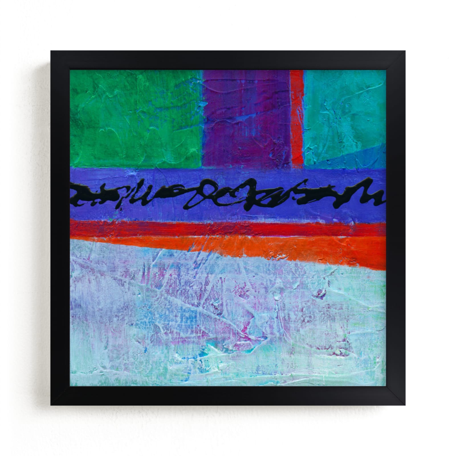 "Color Block I" - Art Print by Laura Bolter in beautiful frame options and a variety of sizes.