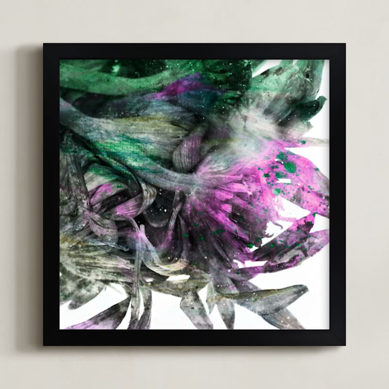 "Flowery Day" - Art Print in Pink Pop by Mechelle Gilford - Framed