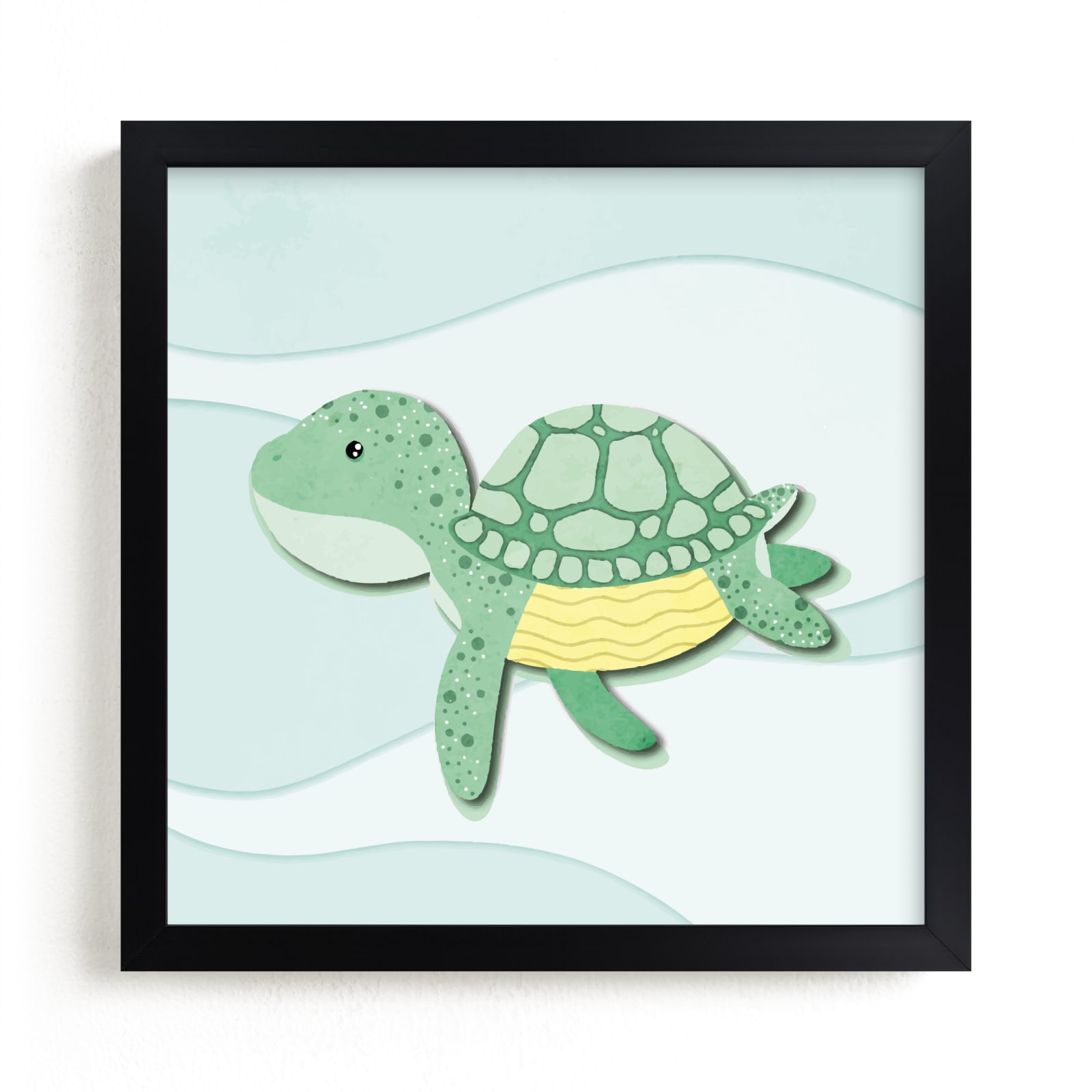 "cutie turtle" - Art Print by MatchaMilktea in beautiful frame options and a variety of sizes.