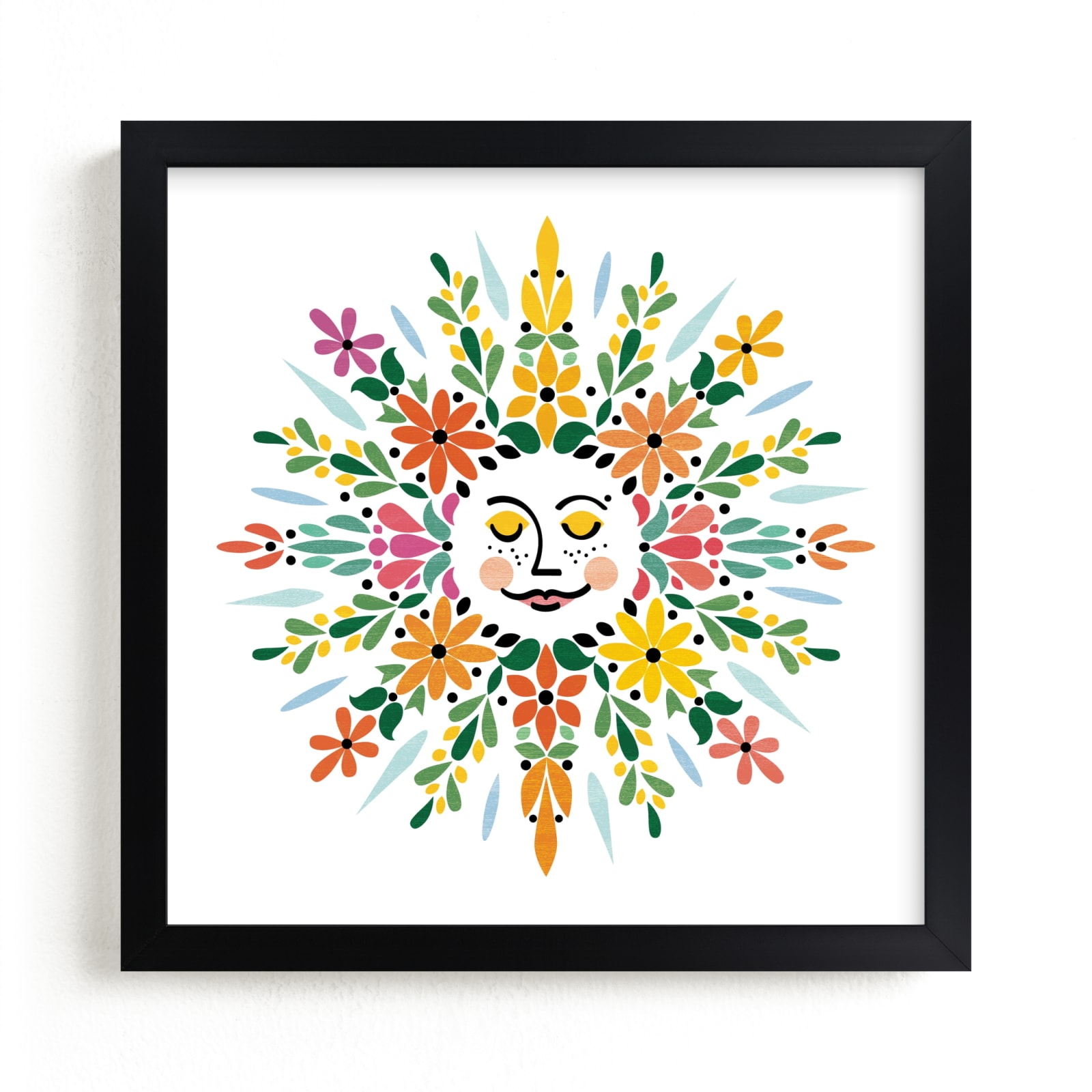 "Mademoiselle Sun" - Art Print by Paper Sun Studio in beautiful frame options and a variety of sizes.