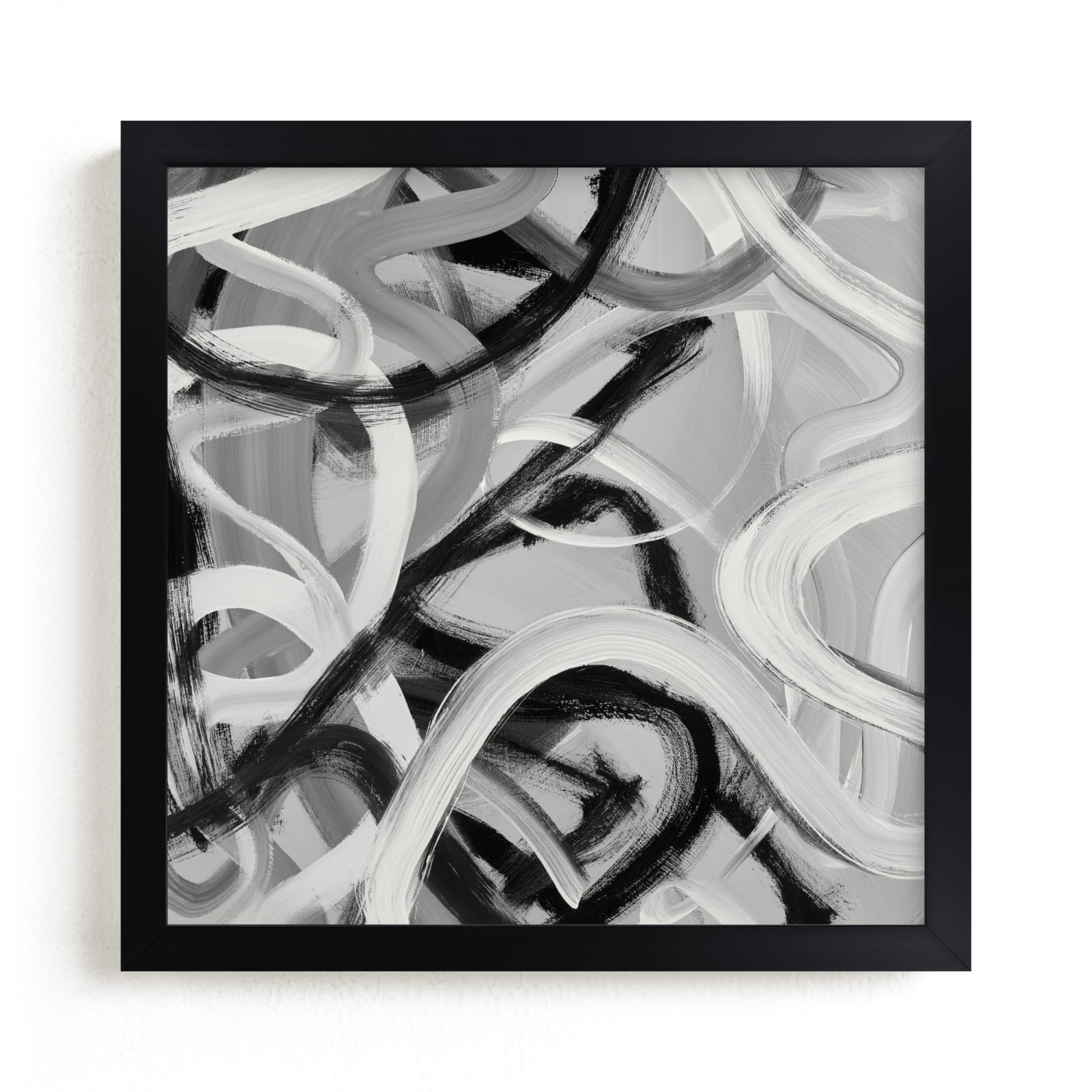 "Monochrome Swirls" by Camille Pietrow in beautiful frame options and a variety of sizes.