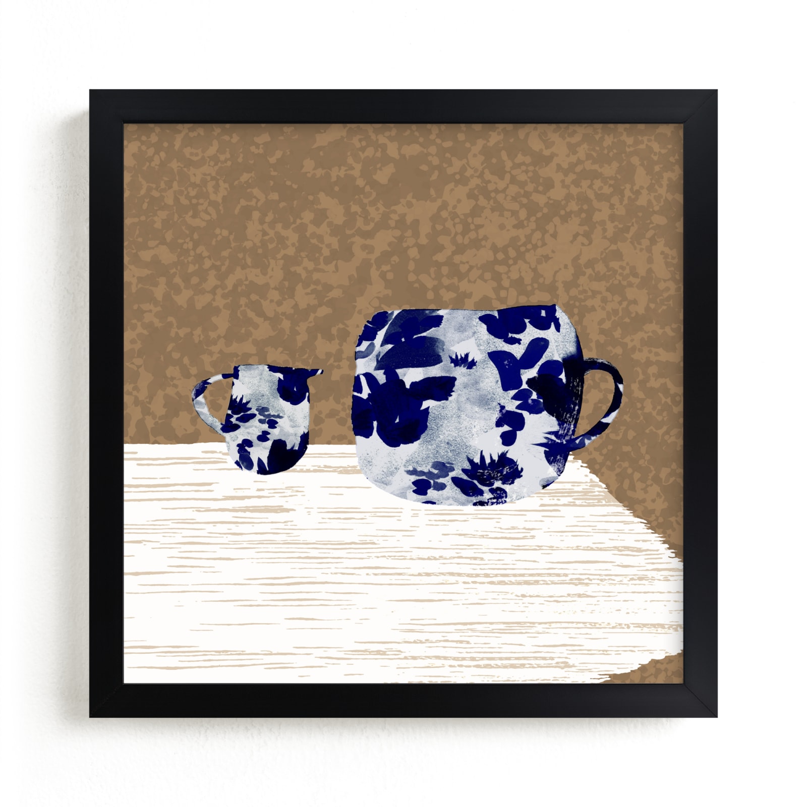 "Teacup with milk pitcher" by Danushka Abeygoda in beautiful frame options and a variety of sizes.