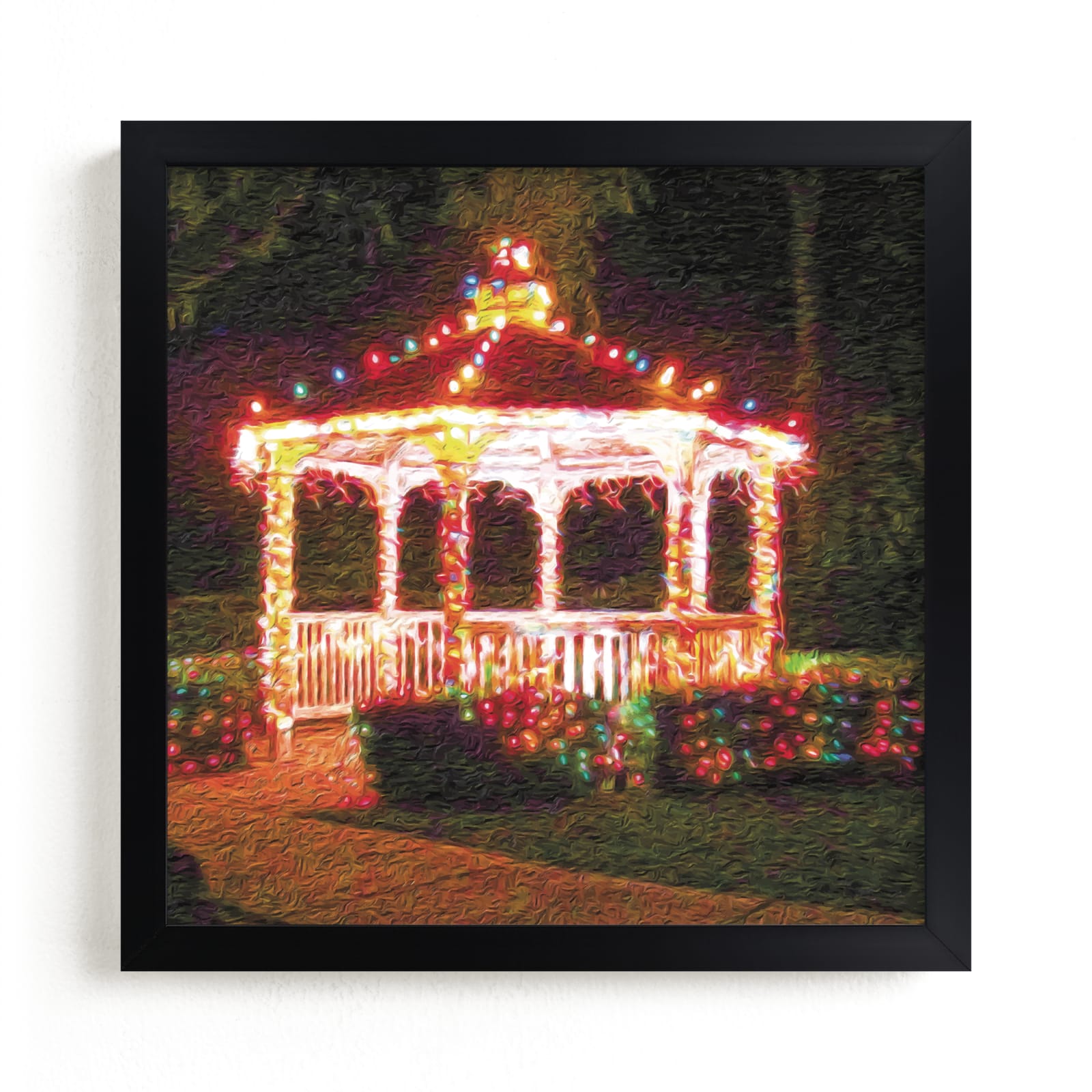 "Christmas Gazebo" by Mariecor Agravante in beautiful frame options and a variety of sizes.