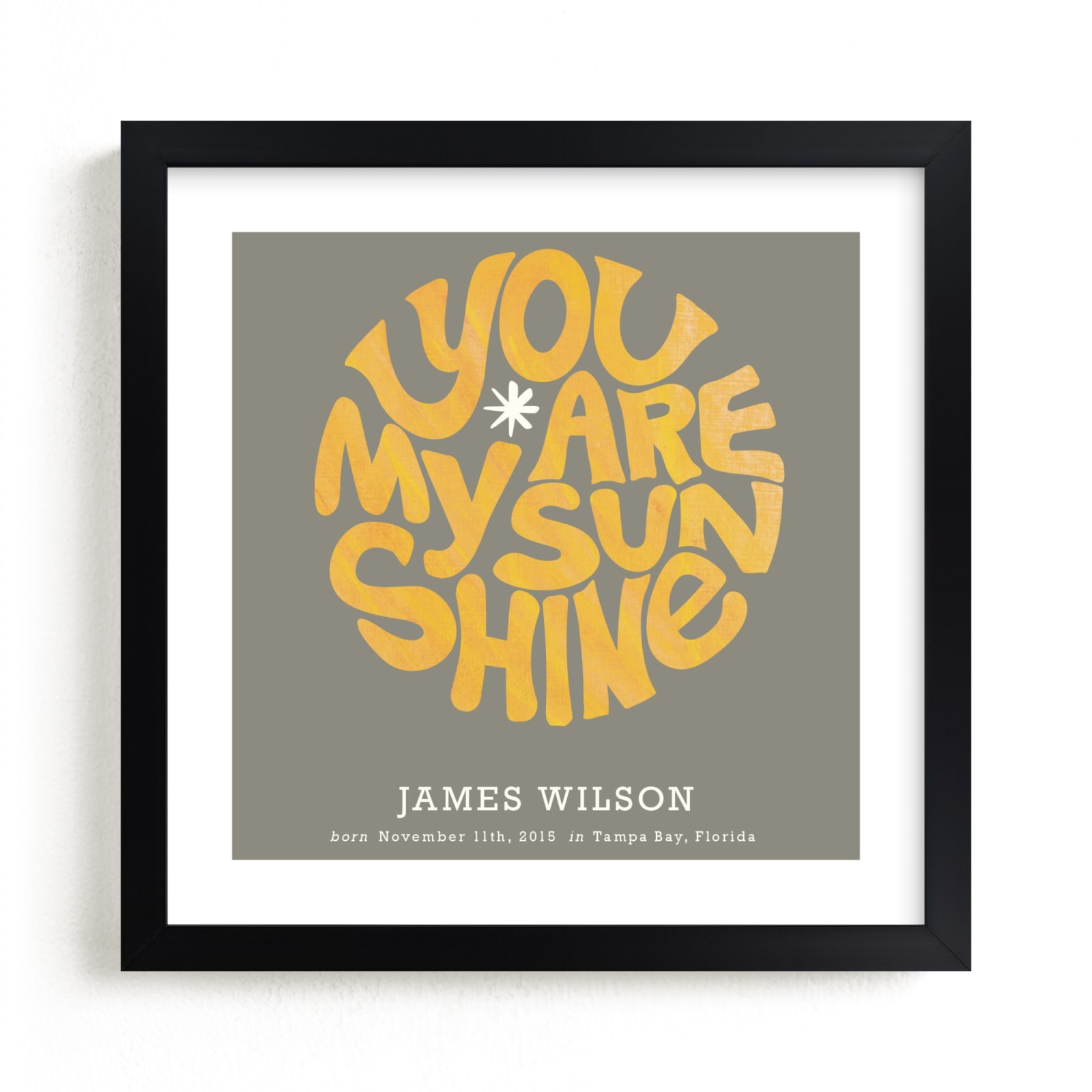 "Forever Sunshine" - Nursery Custom Art Print by Carrie ONeal in beautiful frame options and a variety of sizes.