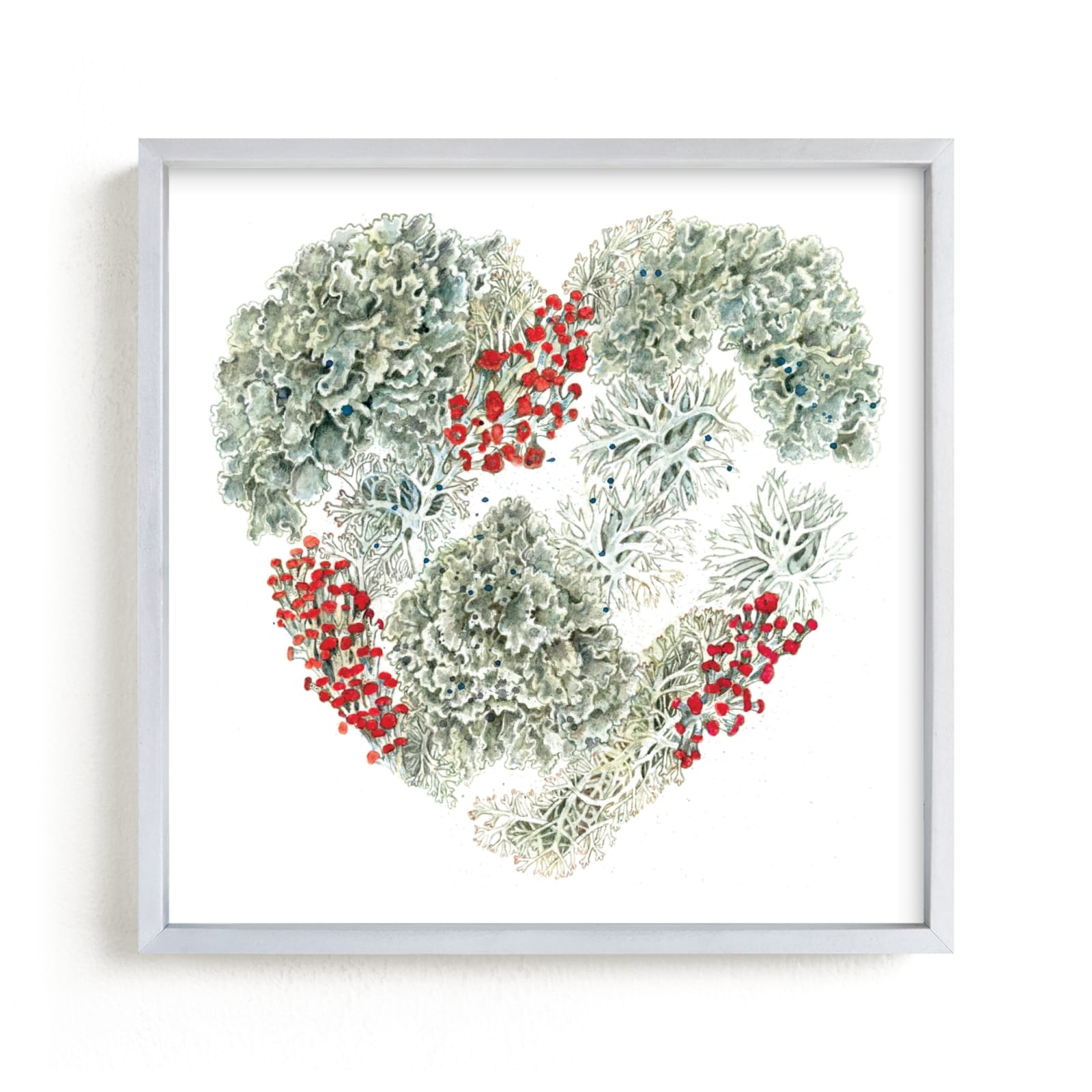 "Lichen Heart" - Limited Edition Art Print by Eve Schultz in beautiful frame options and a variety of sizes.