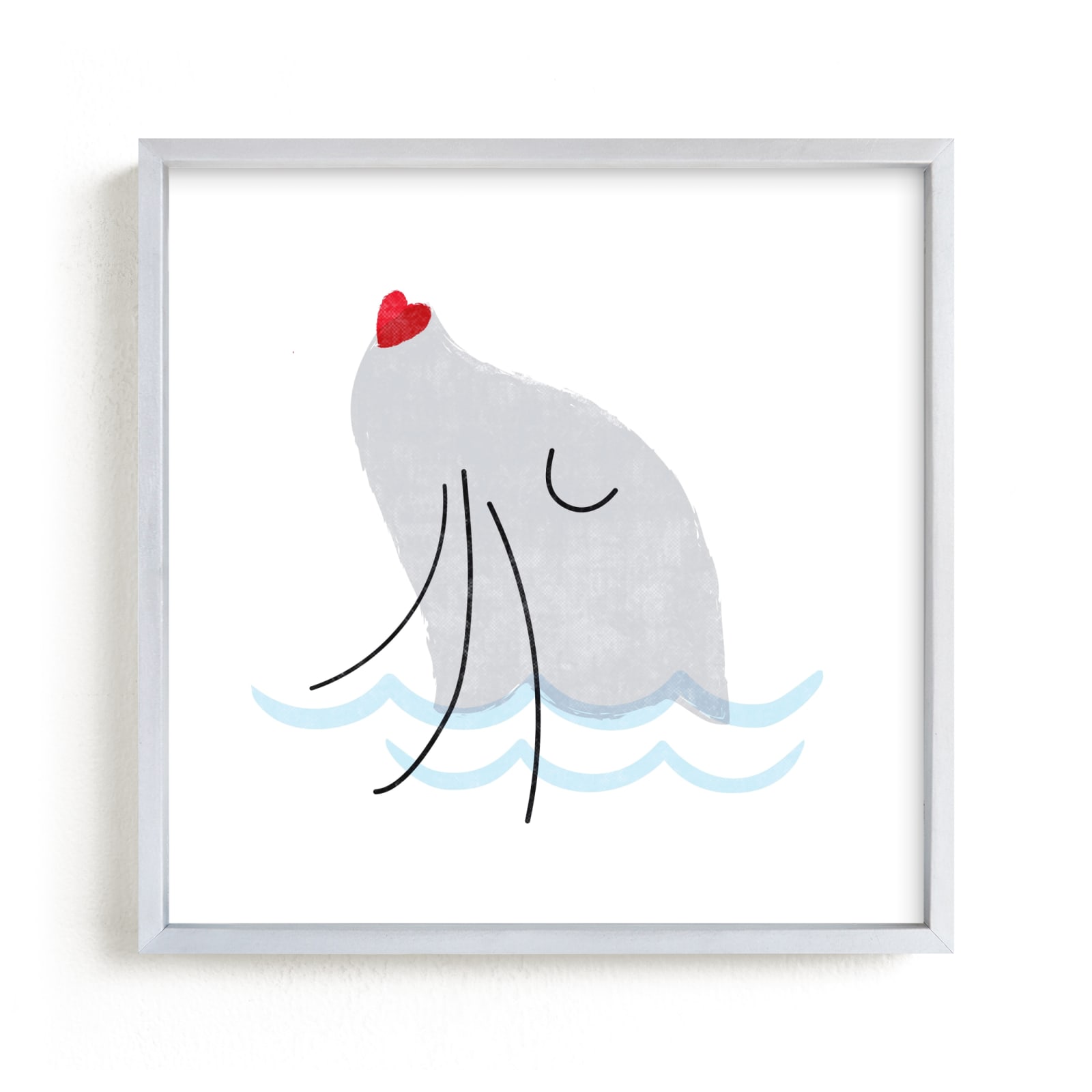 "Sweet Sea Lion" - Art Print by Jessie Steury in beautiful frame options and a variety of sizes.