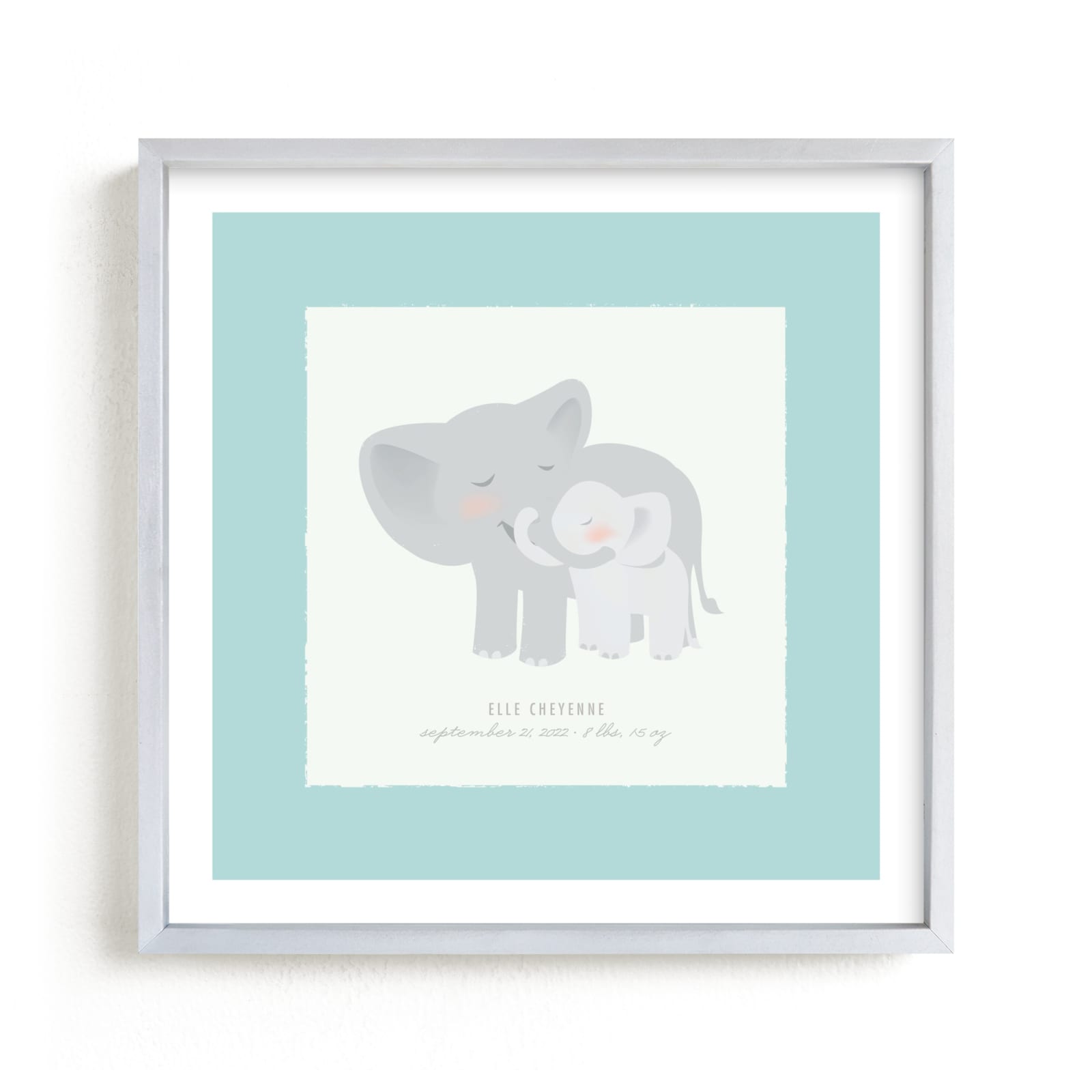 "A Mother's Love - Elephants" - Nursery Custom Art Print by Lori Wemple in beautiful frame options and a variety of sizes.