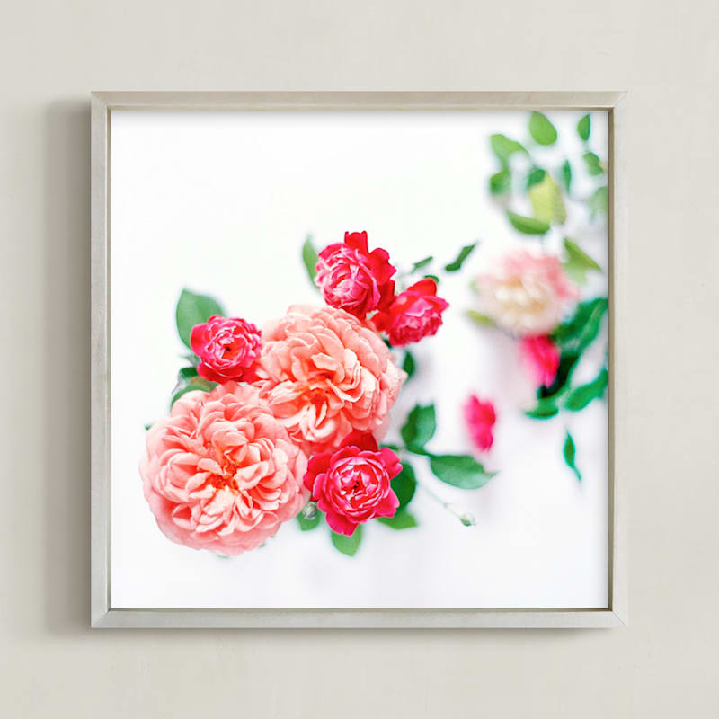 "Concert" - Art Print in Rosy Pink by Kristin Muntean - Framed