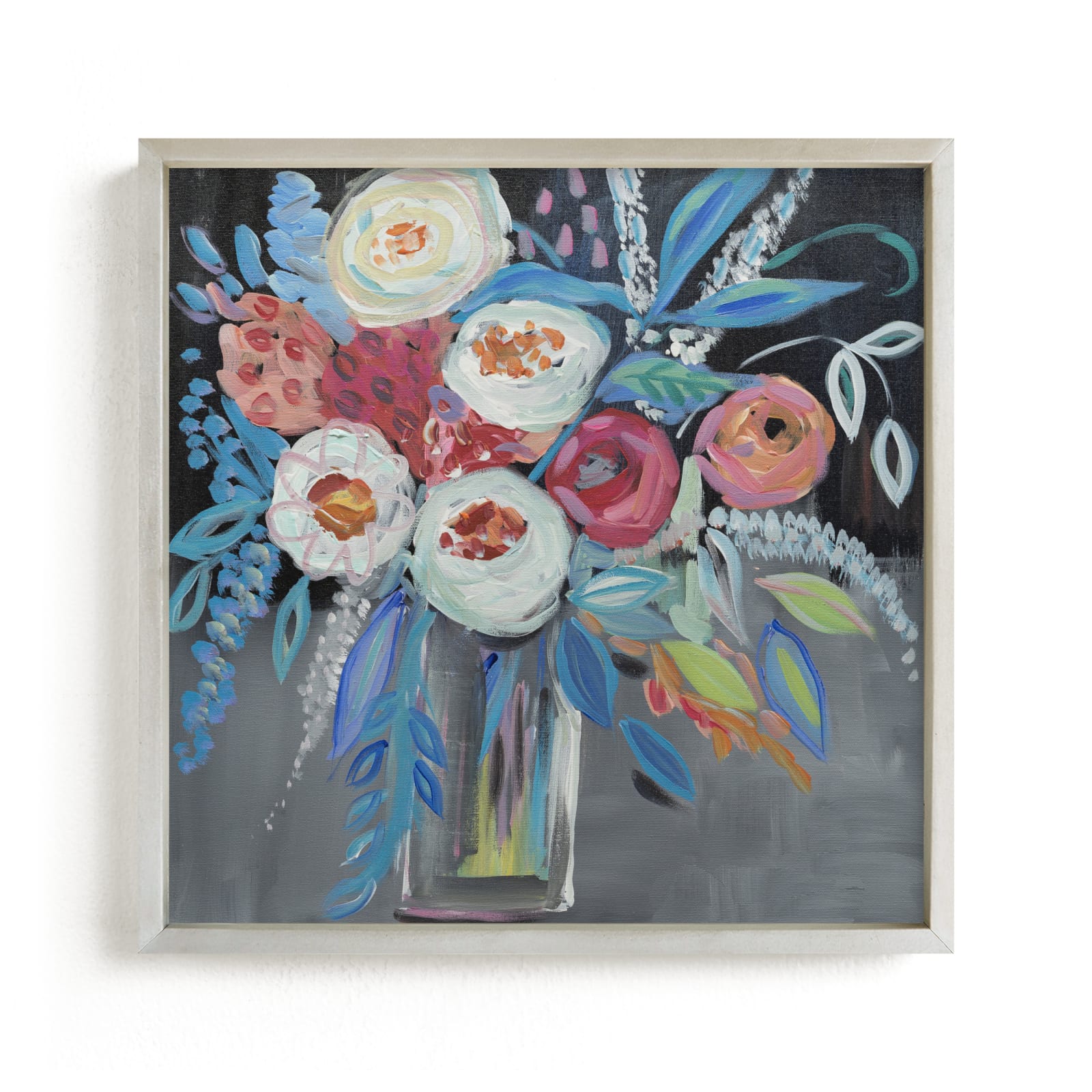 "Peonies by the night" - Limited Edition Art Print by FARIDA ZAMAN in beautiful frame options and a variety of sizes.