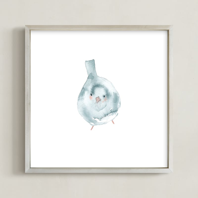 "Blushing Bird 3" - Limited Edition Art Print by Renee Anne Bouffard-McManus in beautiful frame options and a variety of sizes.