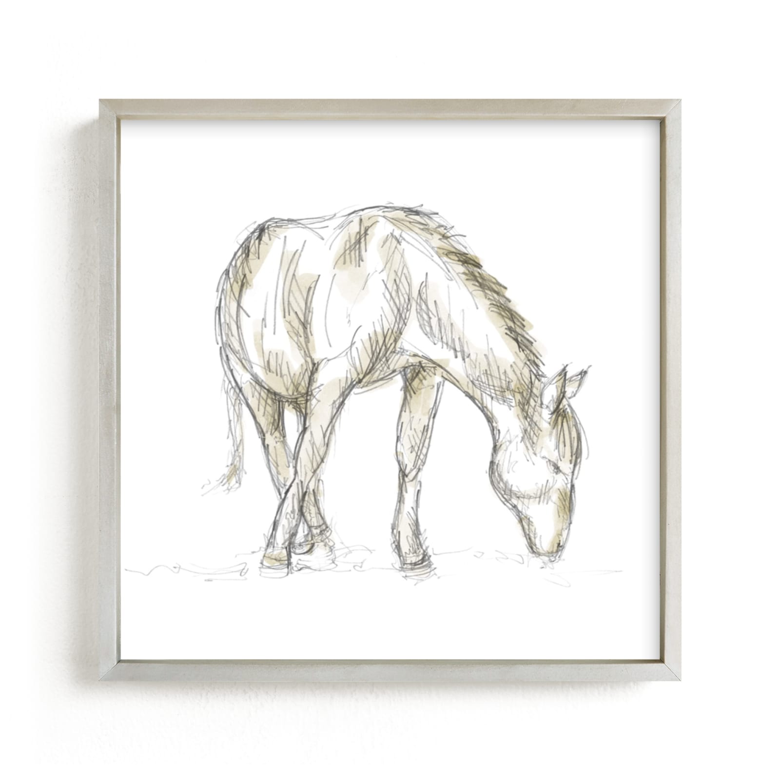 "Hungry Horse" - Art Print by Susanne Kasielke in beautiful frame options and a variety of sizes.