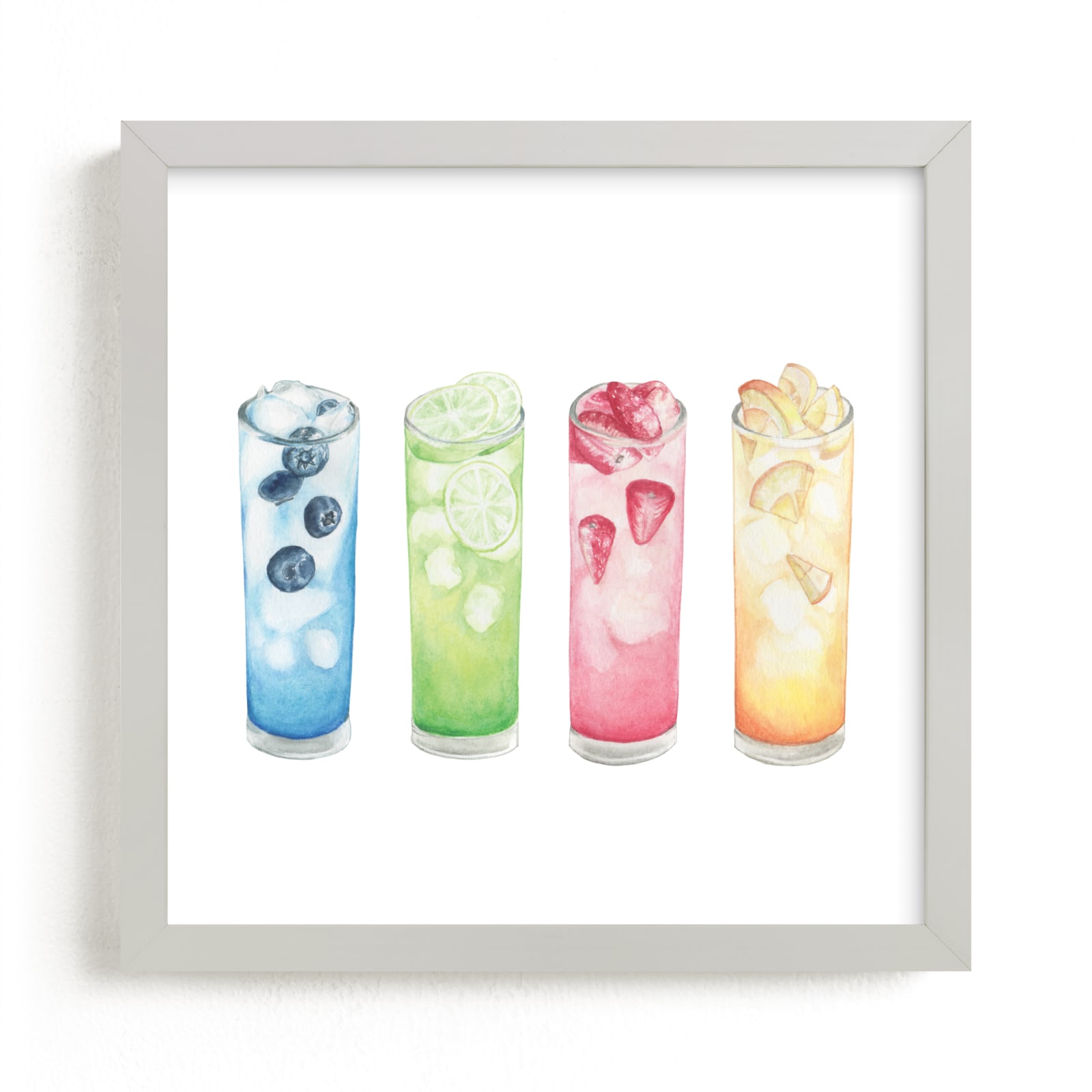 "watercolor drinks" - Open Edition Fine Art Print by Anne Kostecki in beautiful frame options and a variety of sizes.