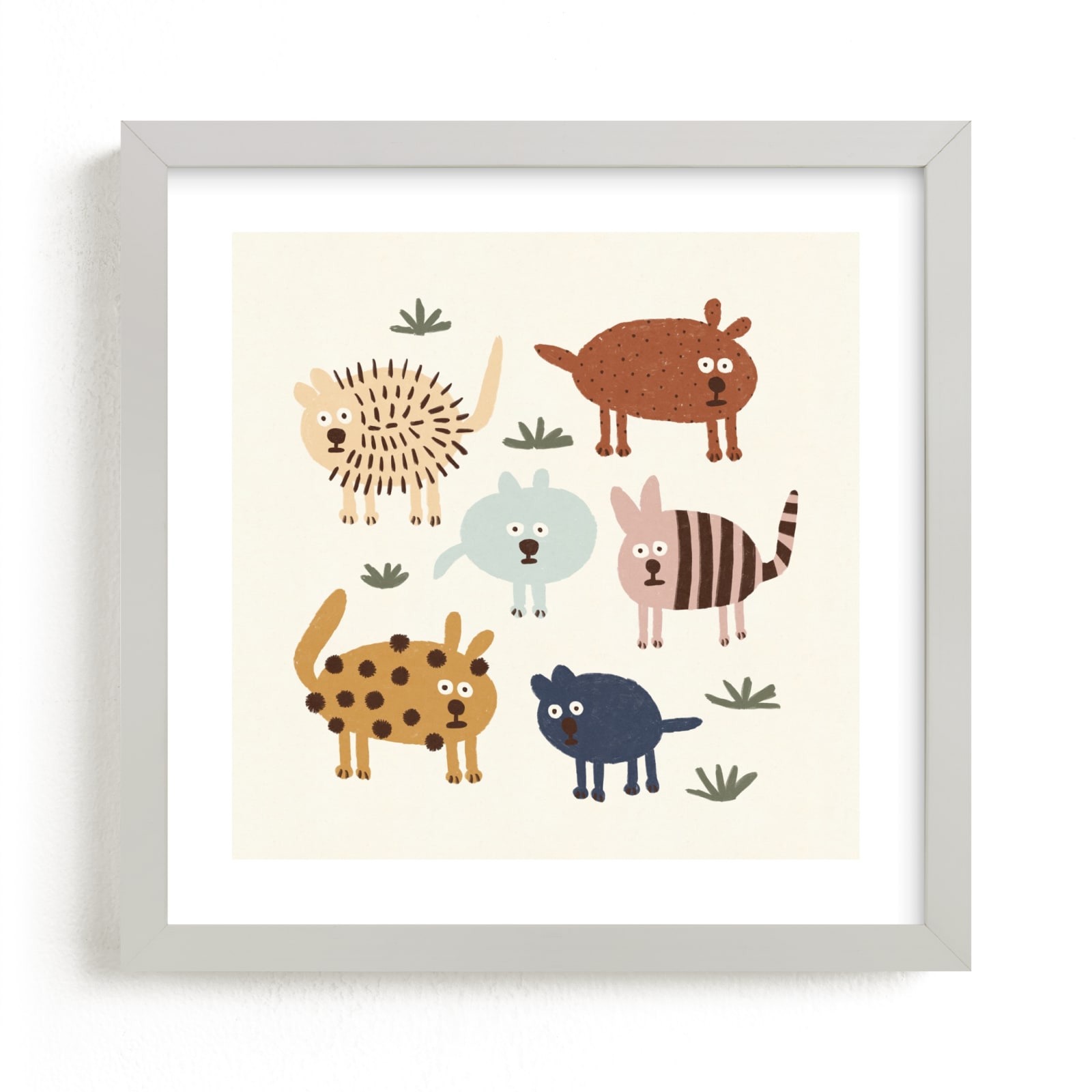 "Surprised Puppies" - Limited Edition Art Print by Alisa Galitsyna in beautiful frame options and a variety of sizes.